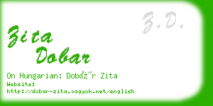 zita dobar business card